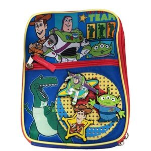 Disney Pixar Toy Story  Lunch Tote Bag w Woody Buzz (3) Silicone Charms Kids New
